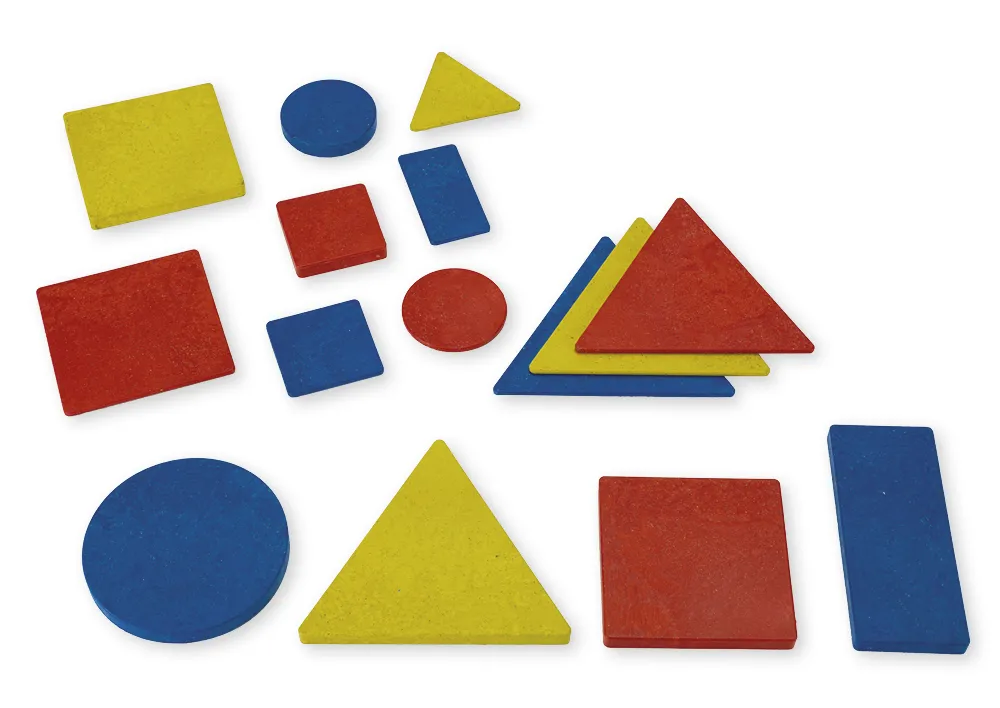 Geometrische Flächen aus RE-Wood Maxi, 48-tlg. in Box