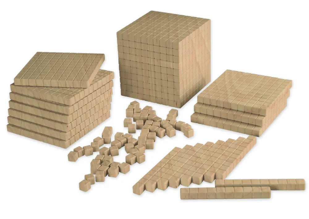 Dienes Grundsortiment, 121-tlg., Zahlenraum 1.000, naturfarben, in Stapel-Box