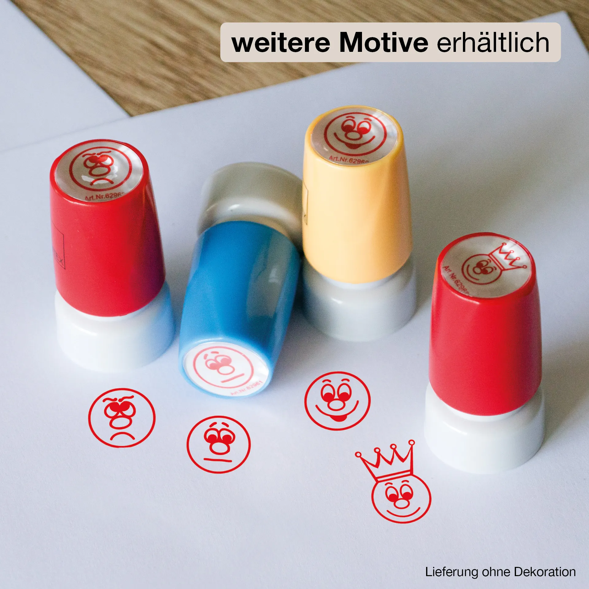 Siebdruck-Stempel "Perpetuum", "Gesicht neutral"