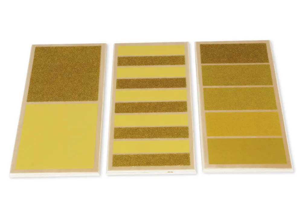 TimeTEX Tastbretter, rau-glatt, 3 Stück "Montessori Premium"