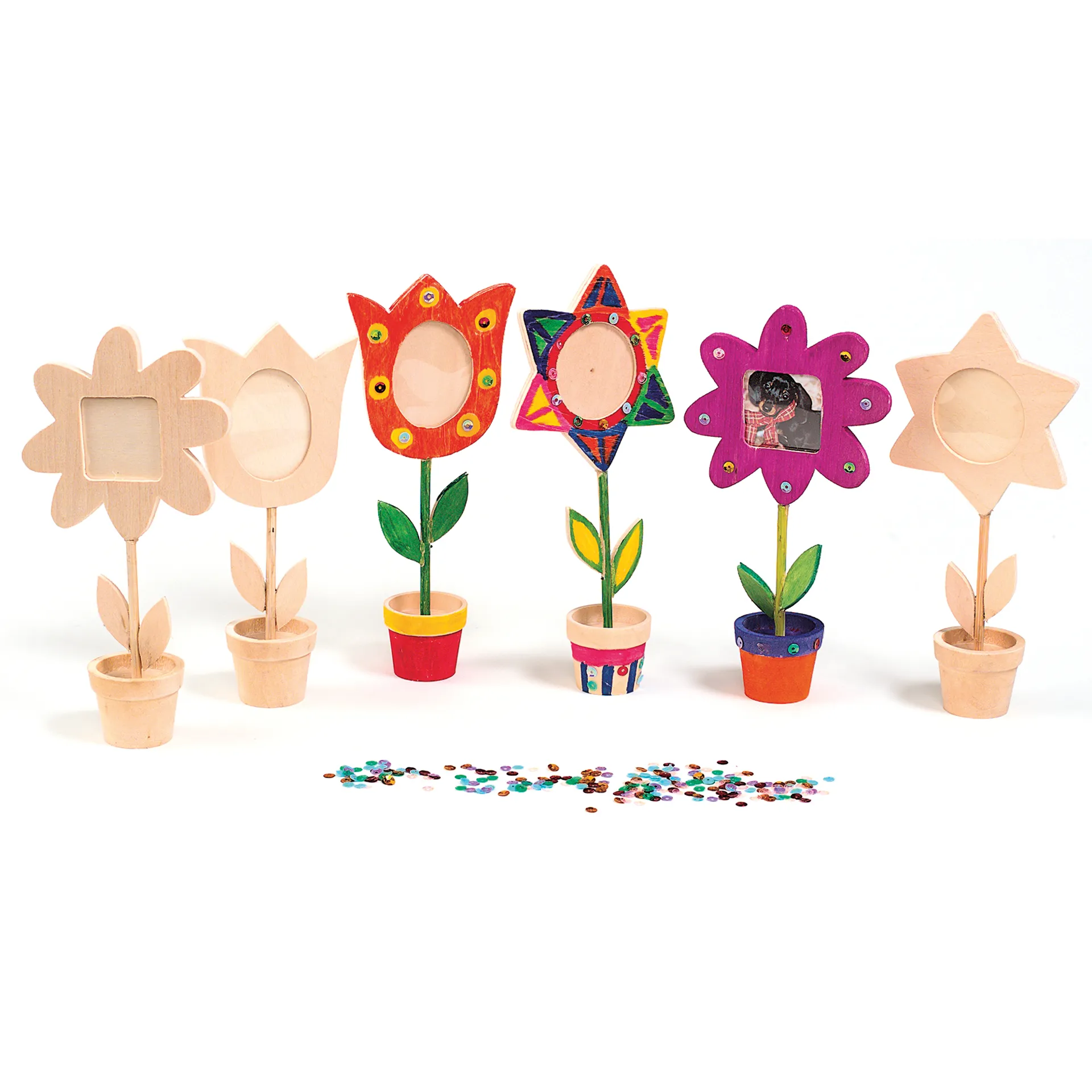 Blumentopf-Bilderrahmen, 12 Stück