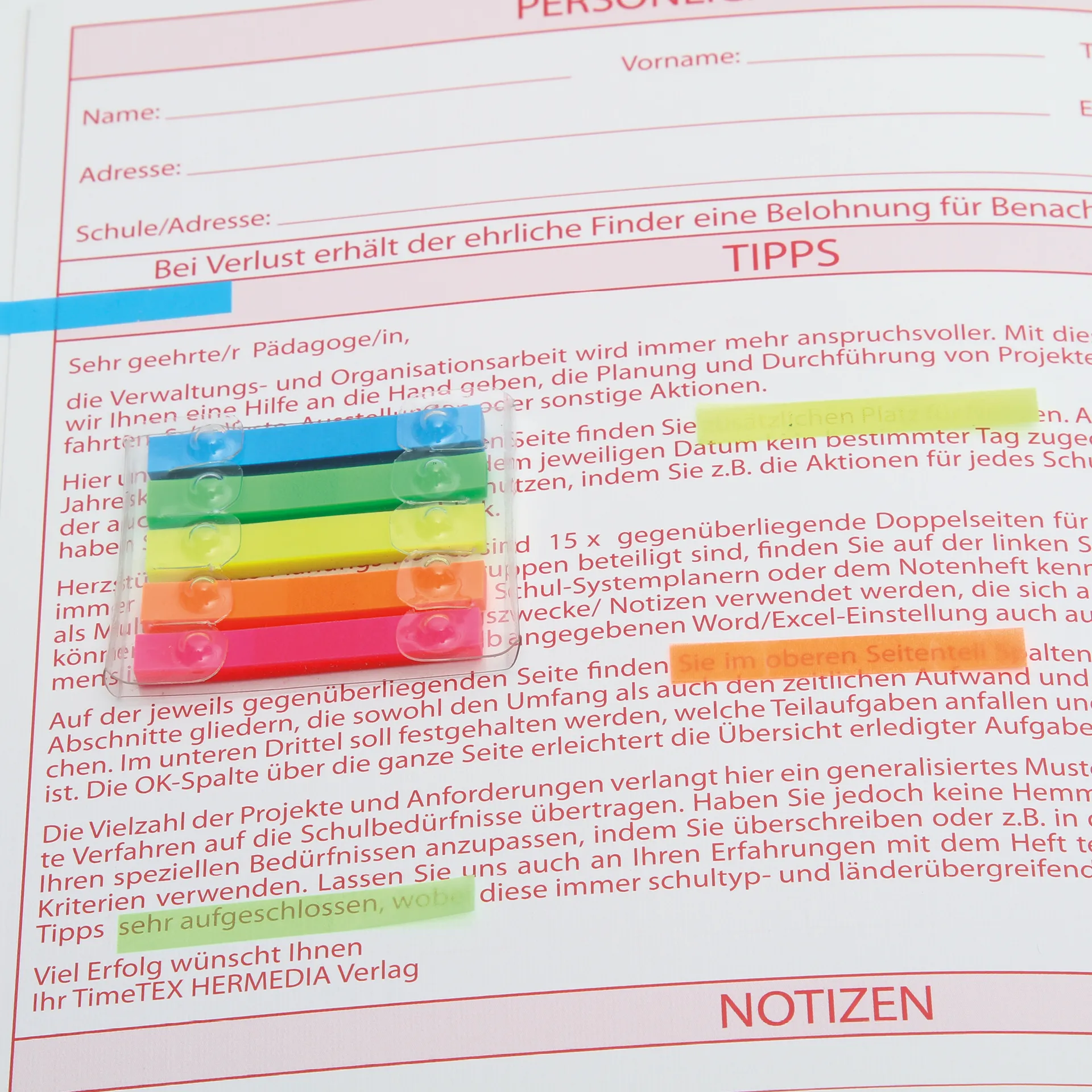 TimeTEX Markierungs-Streifen, 250 Stück