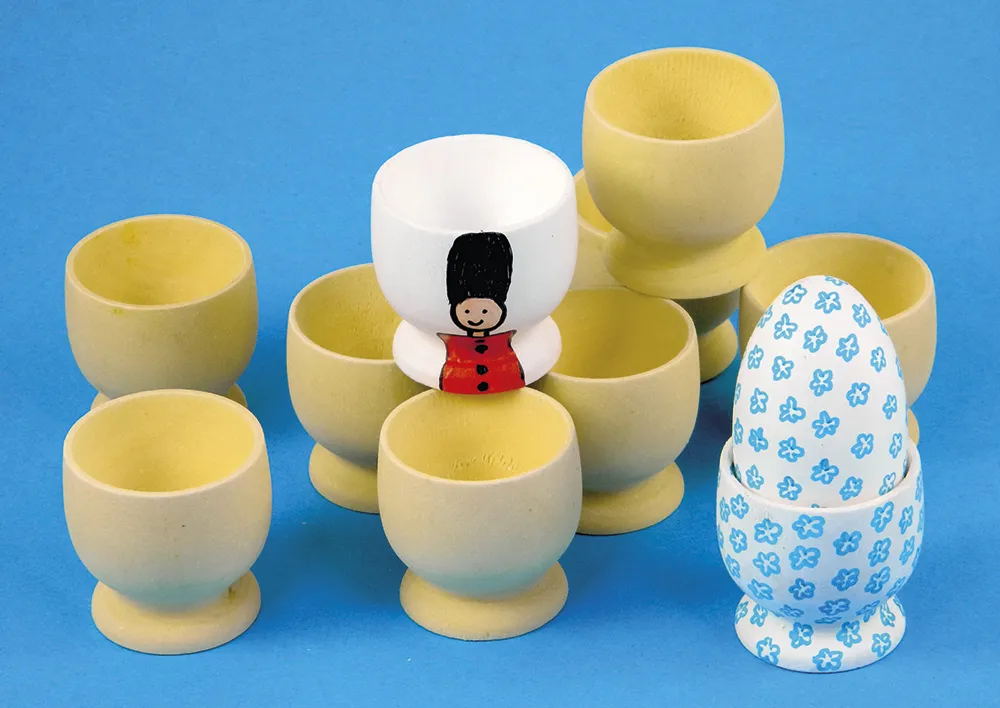 Eierbecher aus Holz, 10-tlg.