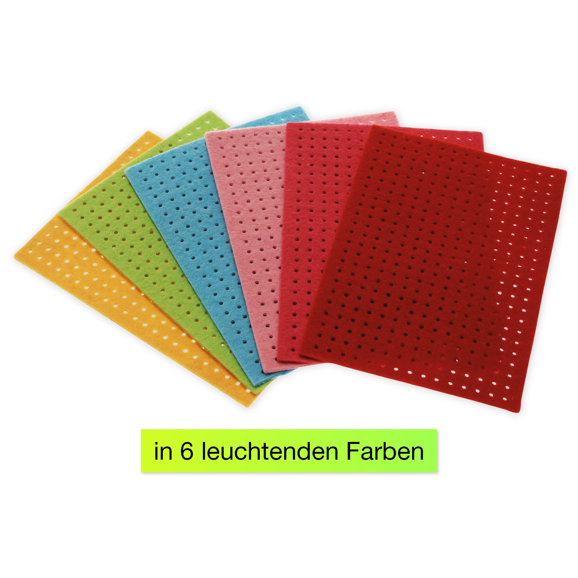 Stick-Platten aus Filz, 12x17,5 cm, 6 Stück