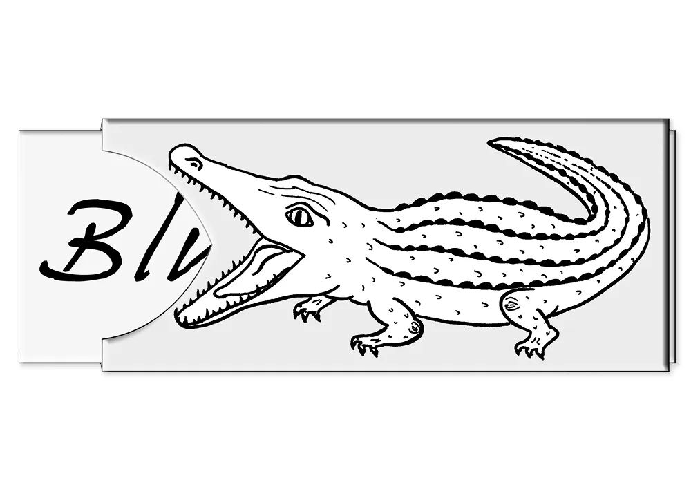 Leseschieber Wort-Krokodil