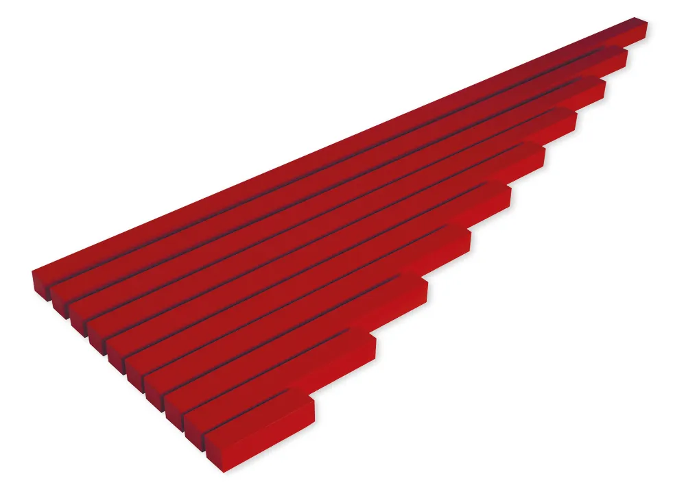 TimeTEX Rote Stangen "Montessori Premium"