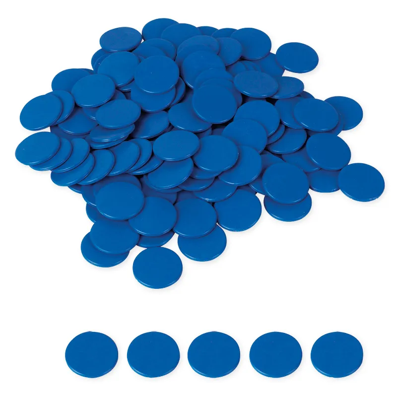 Plättchen aus Re-Plastic, vollfarbig, 100 Stück