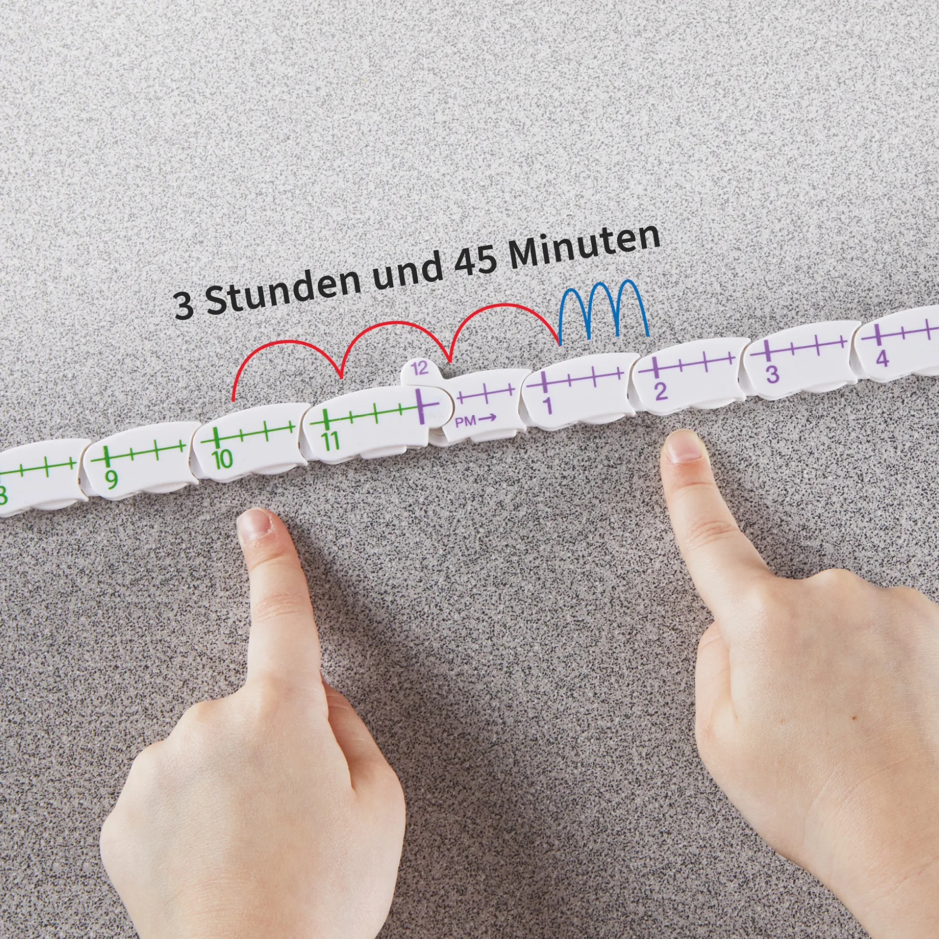 Schüler-Lern-Uhr mit Zahlenstrahl, 11 cm ø