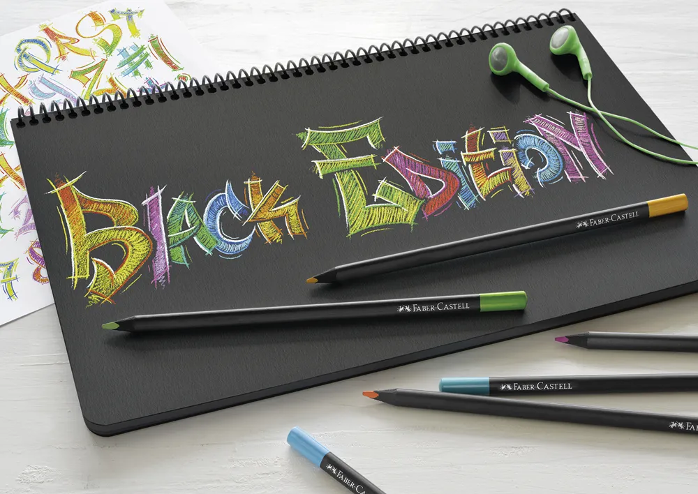 Faber-Castell Black Edition Buntstifte, 12 Stück