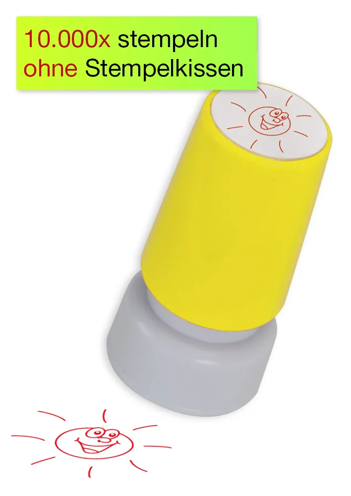 Siebdruck-Stempel "Perpetuum", "Sonne"