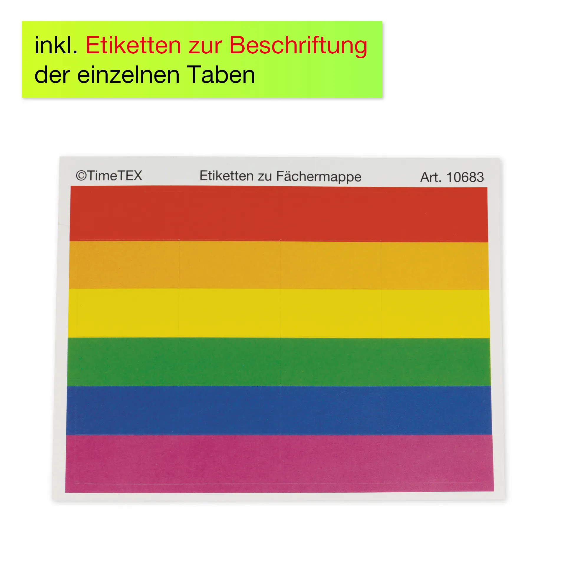 TimeTEX Fächermappe A4-Plus, transparent farbig