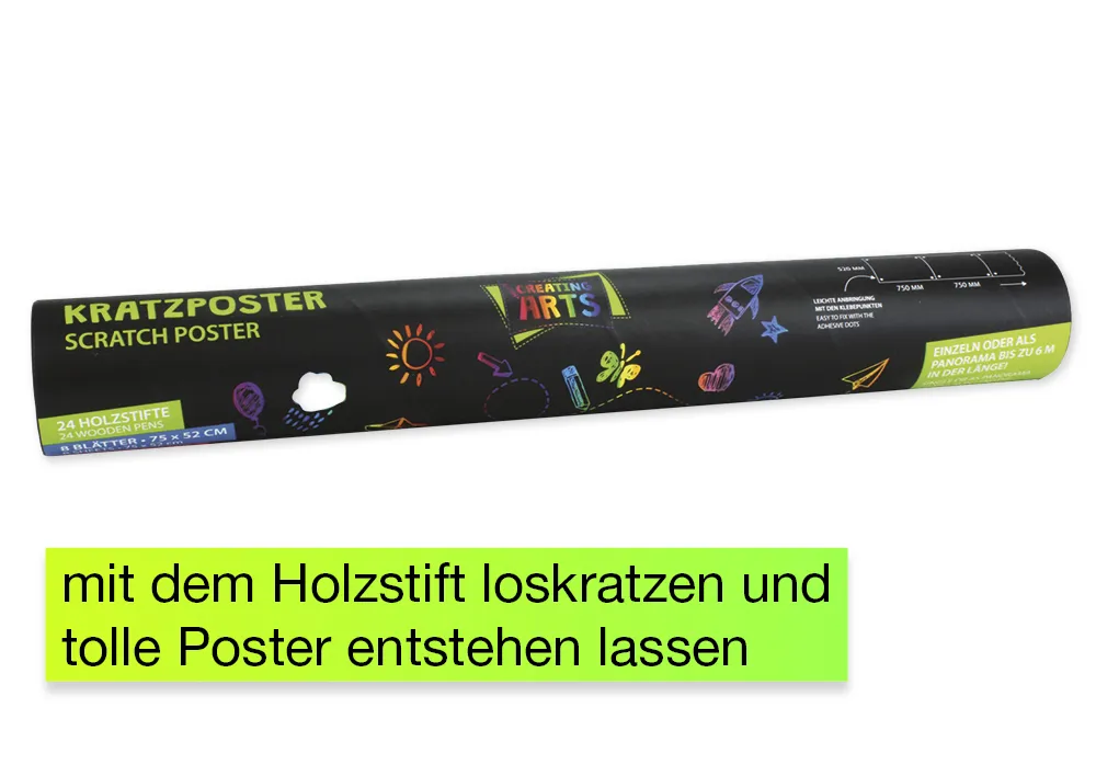 Kratzposter XL, 8 Stück