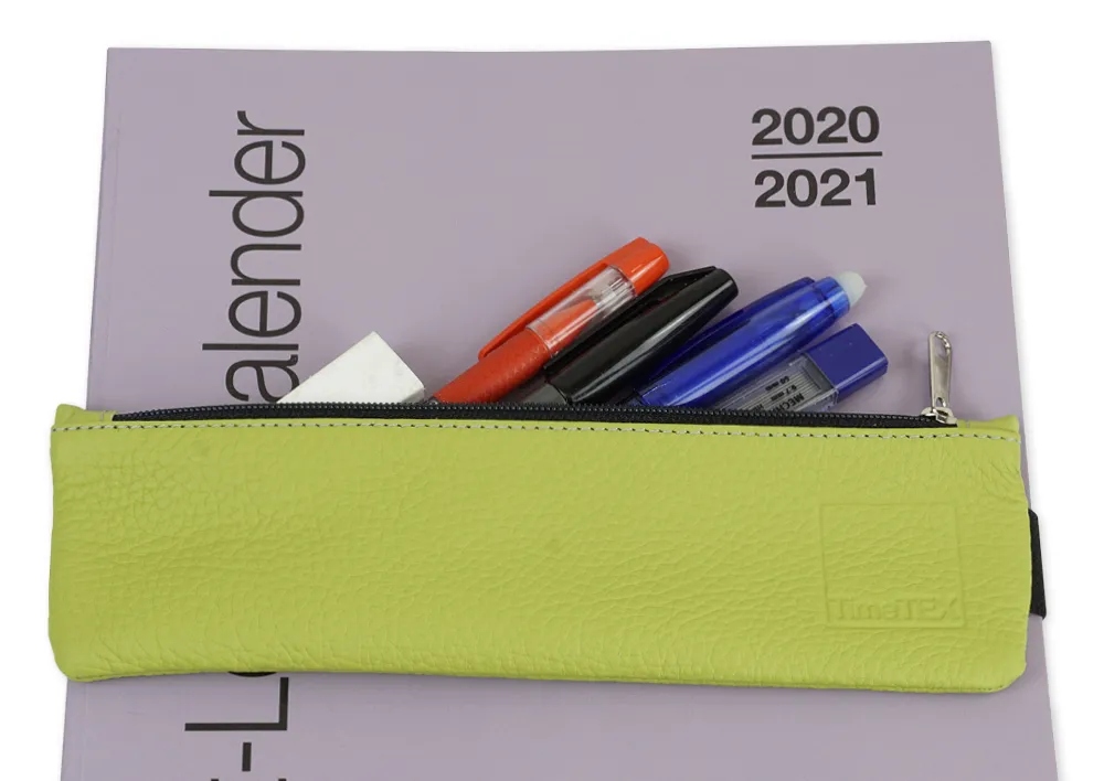 Aufspann-Stiftmäppchen aus Leder, für A5 und A4