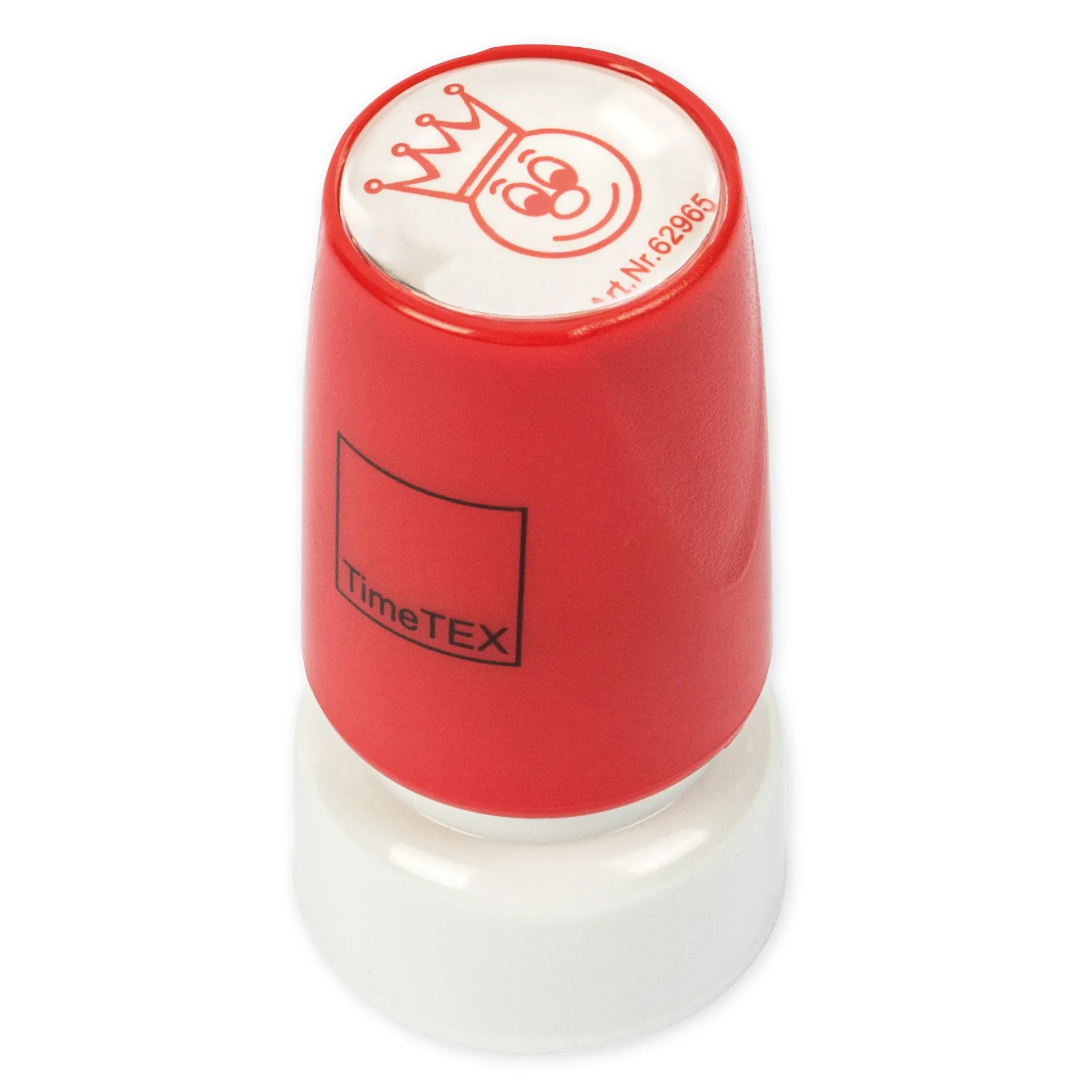 Siebdruck-Stempel "Perpetuum", "Gesicht mit Krone"