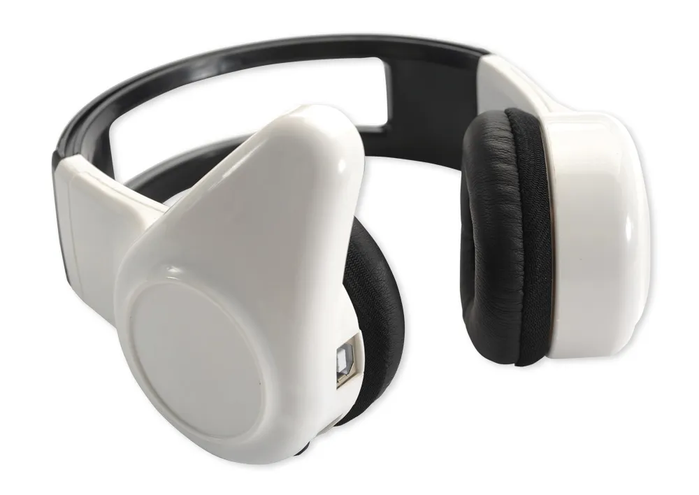 Kopfhörer mit Mikrofon, weiß