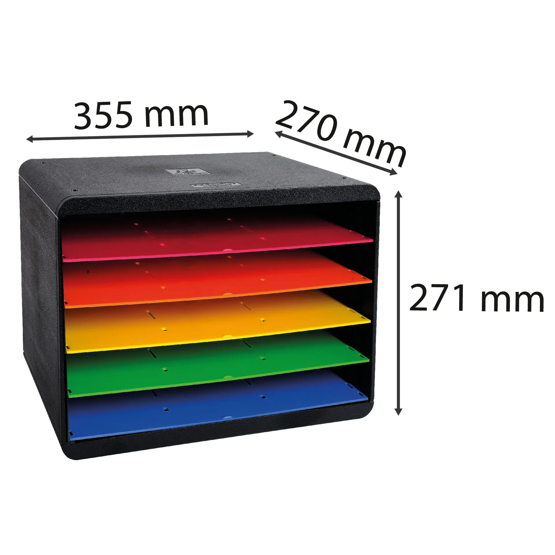 Ablagebox A4 "Regenbogen", Kunststoff mit 5 Fächer