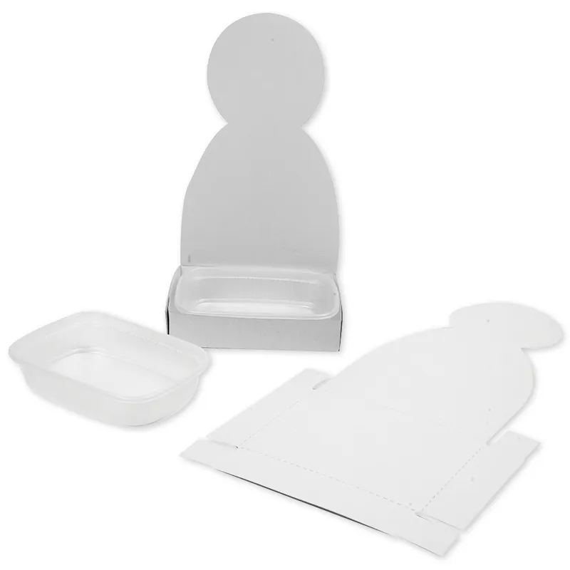 Figur mit Kresse-Tablett, 6 Stück