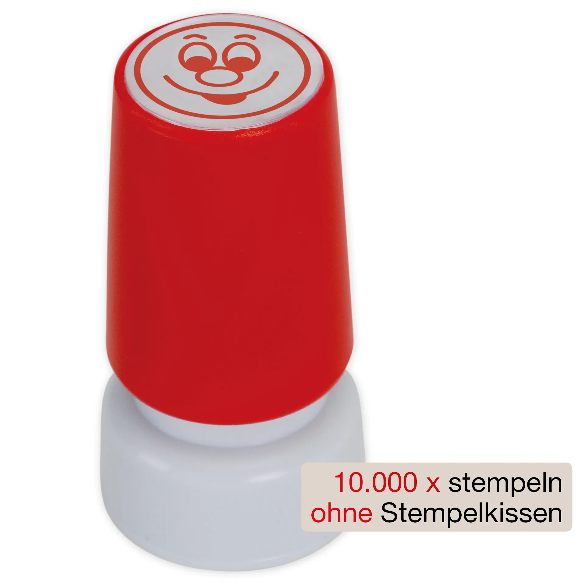 Siebdruck-Stempel "Perpetuum", "Gesicht lachend"