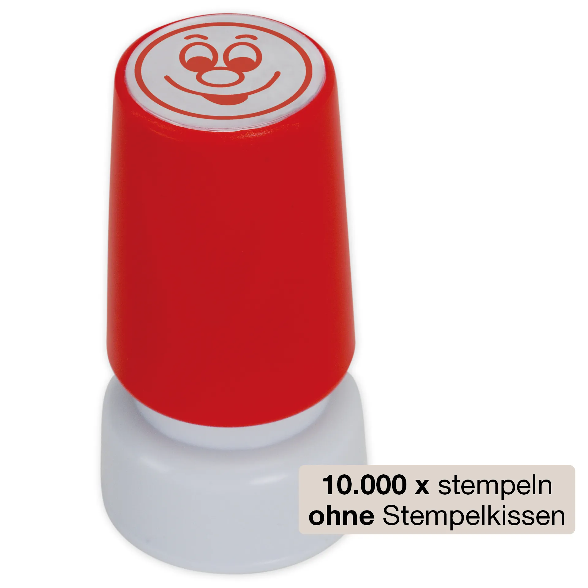 Siebdruck-Stempel "Perpetuum", "Gesicht lachend"