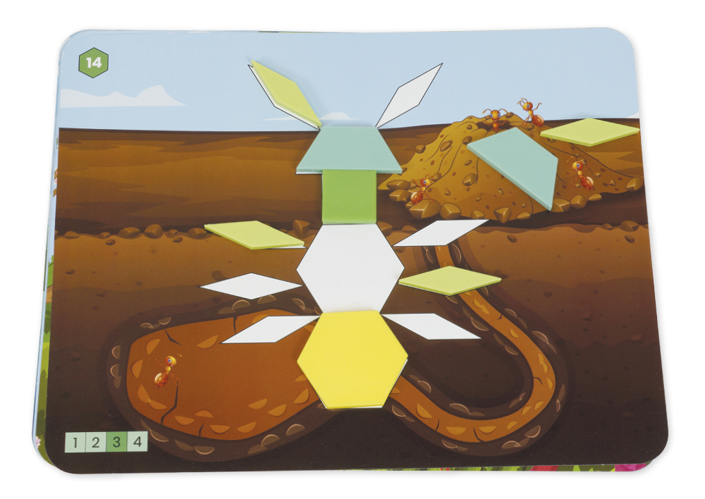 Legespiel Geometrie "Tiere & Insekten", 110-tlg.