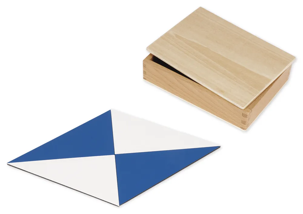 TimeTEX Zwölf Blaue Dreiecke "Montessori Premium"