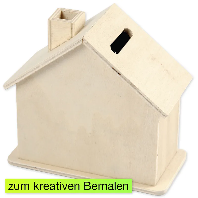 Spardose aus Holz zum Bemalen