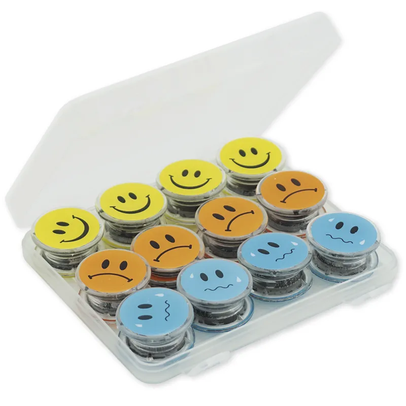 Set Haft-Magnete "Gesichter", 35 mm ø, 24-tlg. in Box