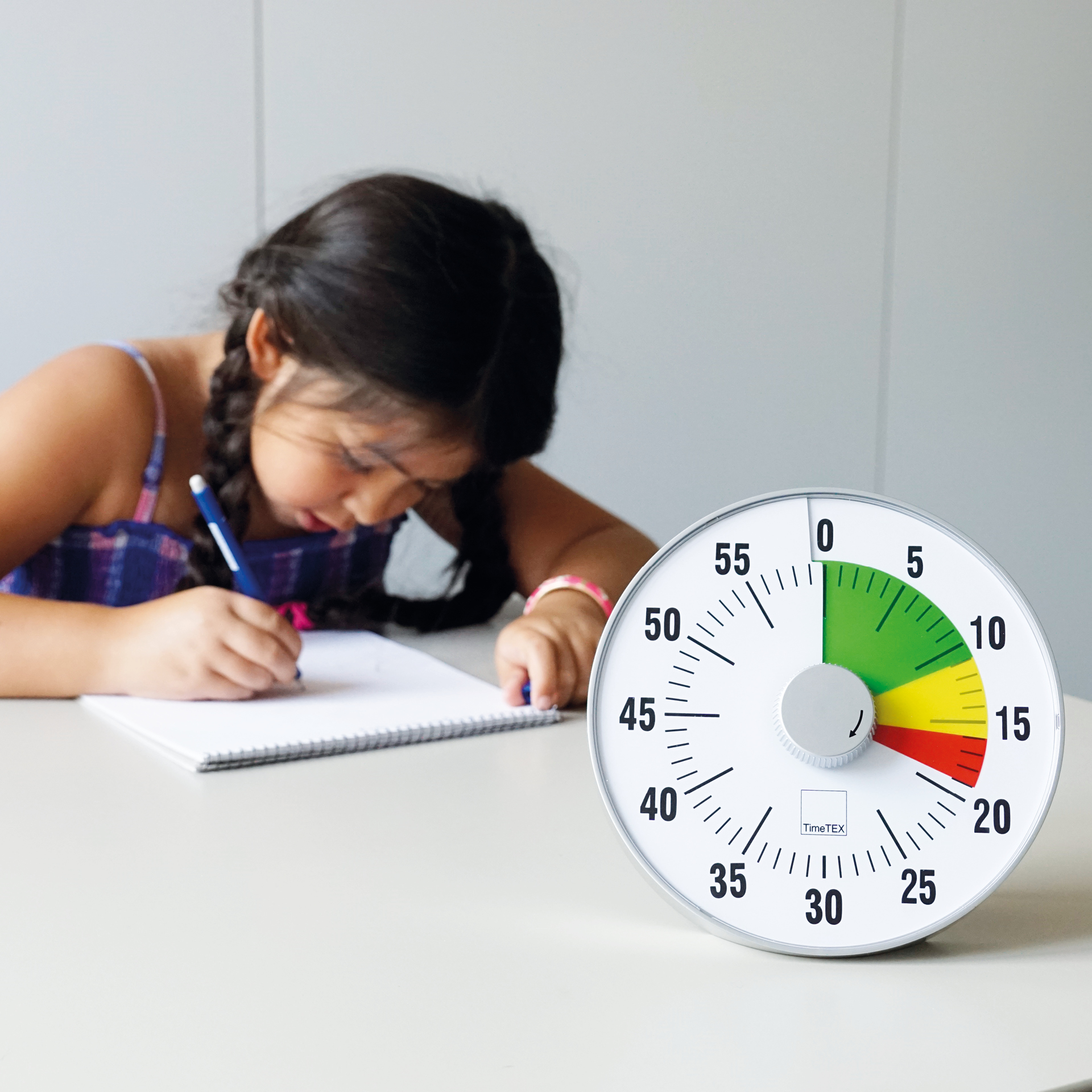 TimeTEX Zeitdauer-Uhr "lautlos" L, 19 cm ø mit Ampelscheibe