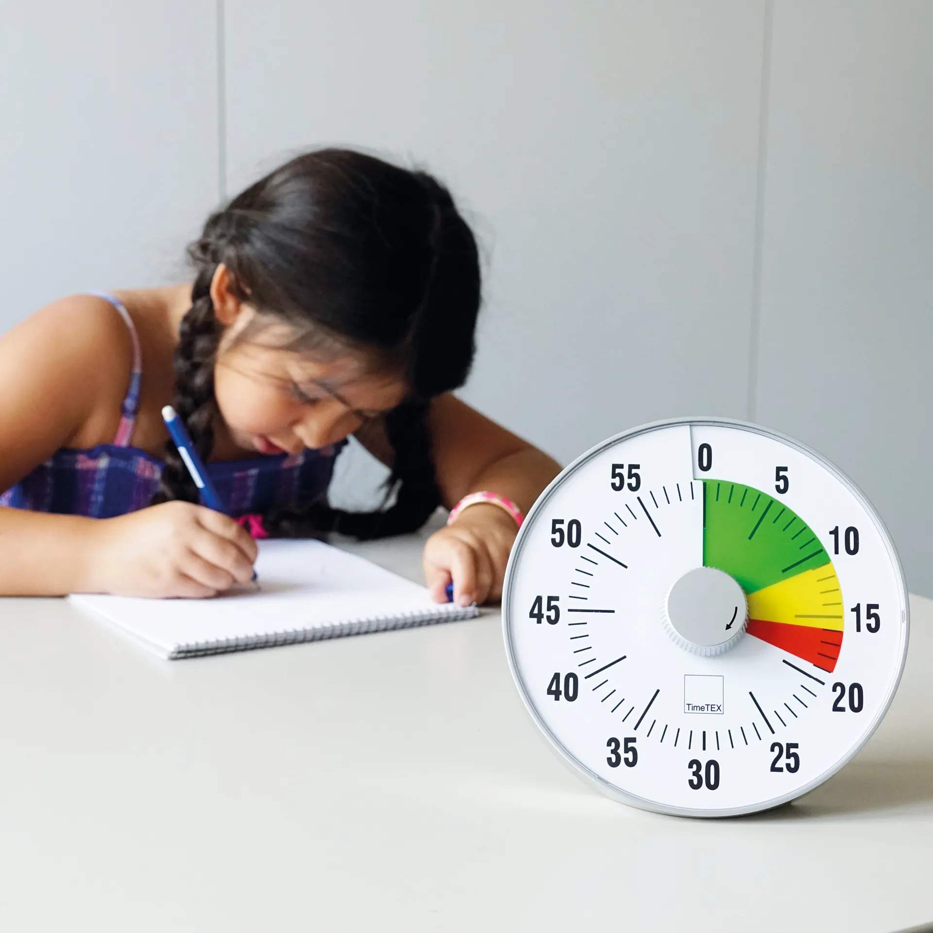 TimeTEX Zeitdauer-Uhr "lautlos" L, 19 cm ø mit Ampelscheibe