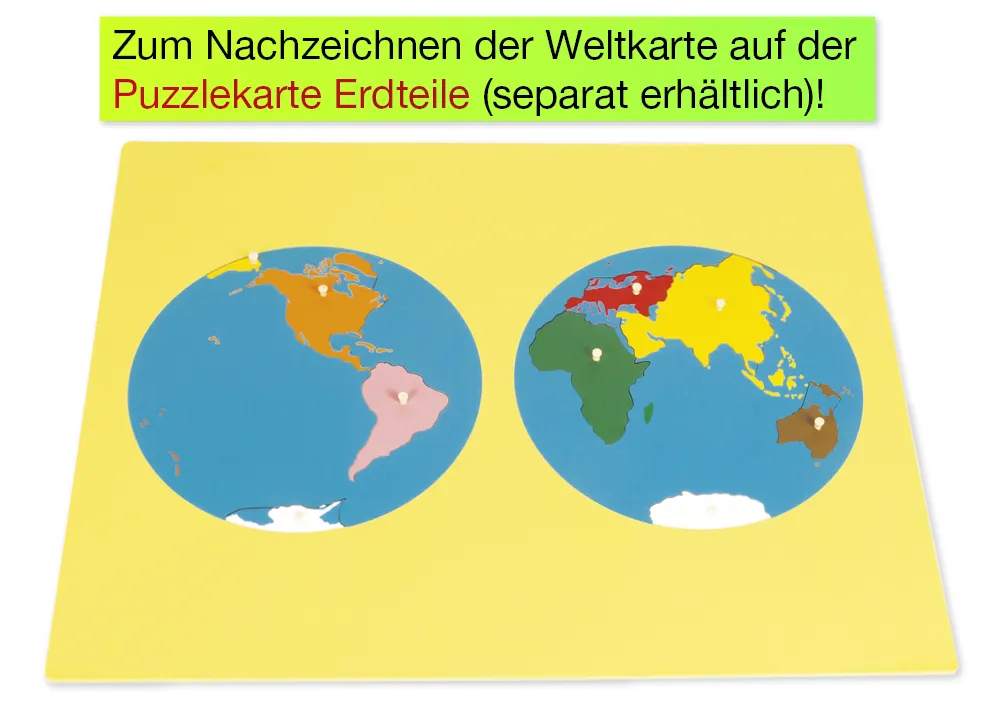 TimeTEX Puzzlekarte Erdteile "Montessori Premium"