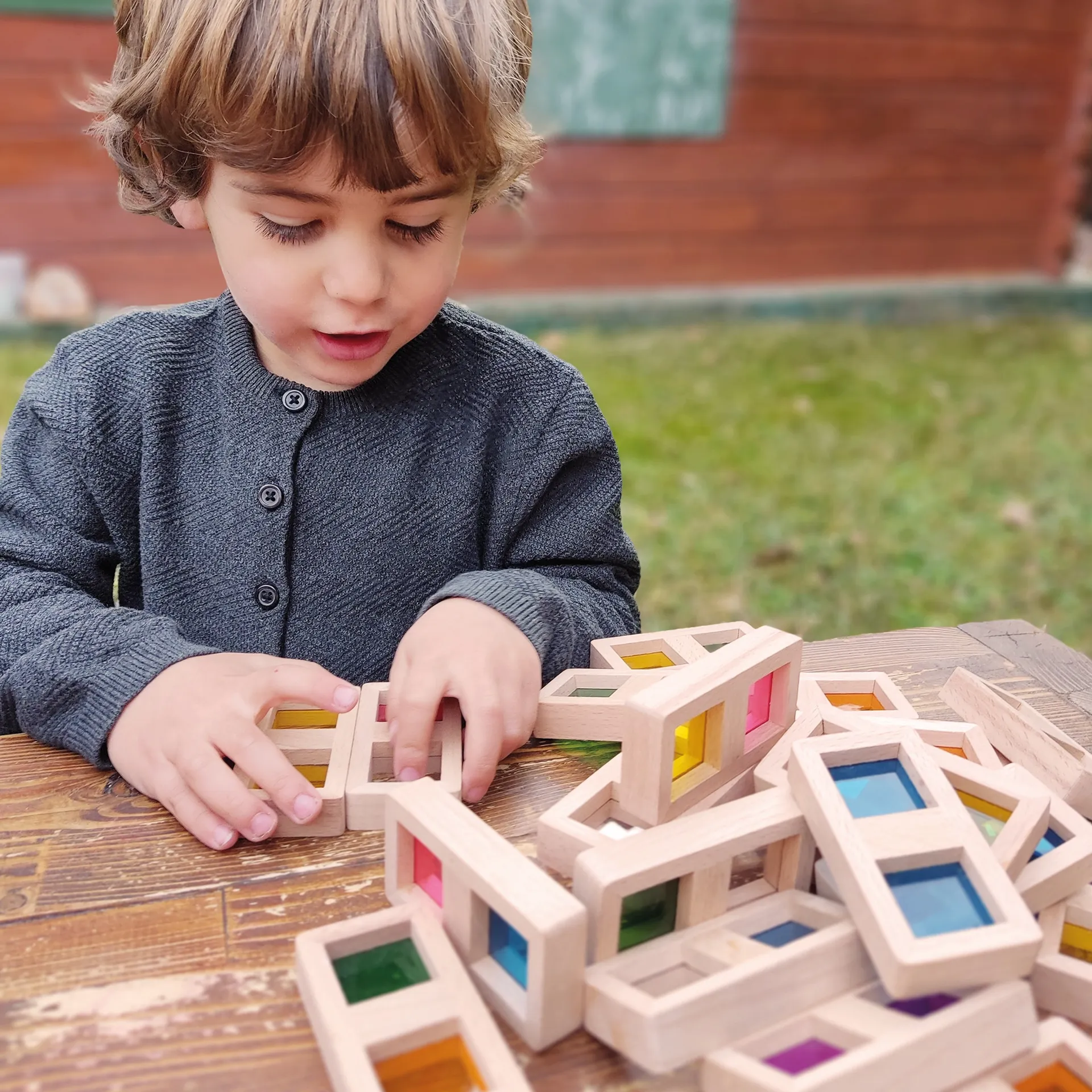 Farb-Domino "Regenbogen", 29-tlg.