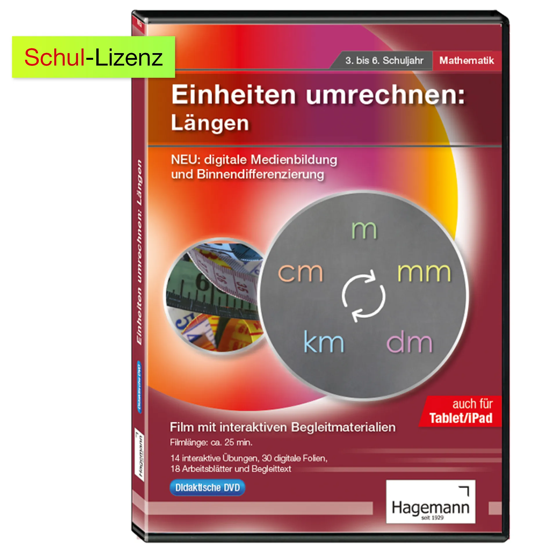Didaktische DVD Einheiten umrechnen: Längen (tabletfähig)