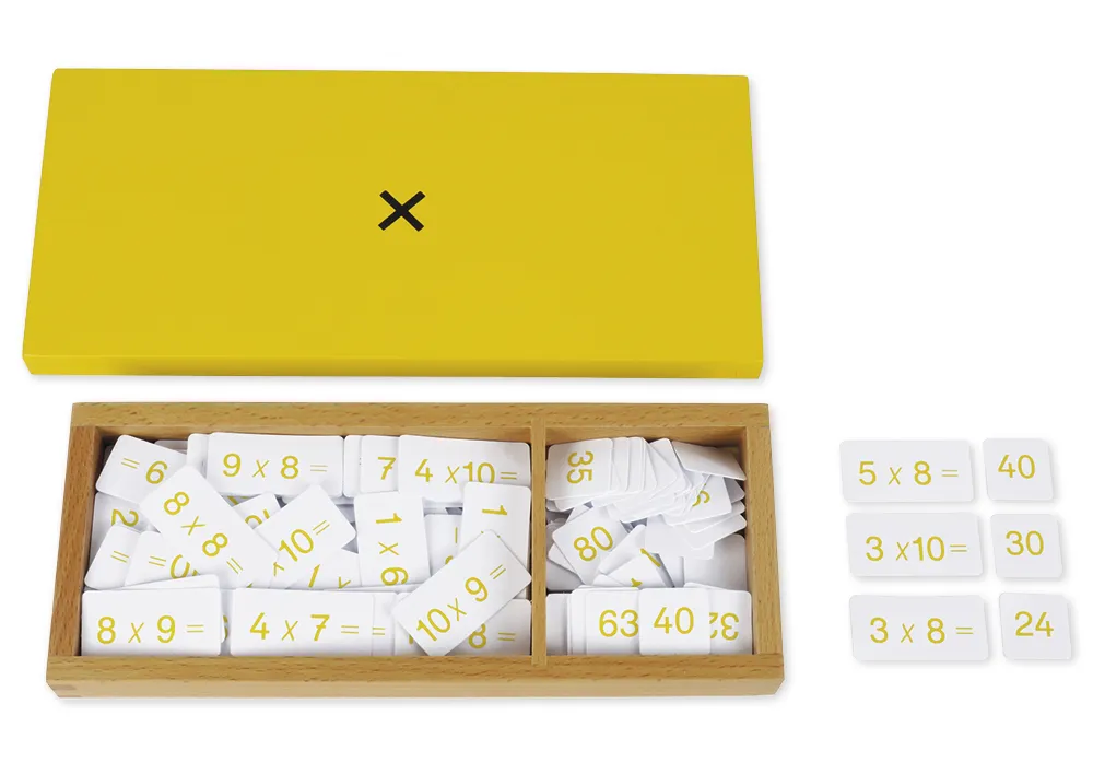 TimeTEX Kasten mit Multiplikationsaufgaben "Montessori Premium"