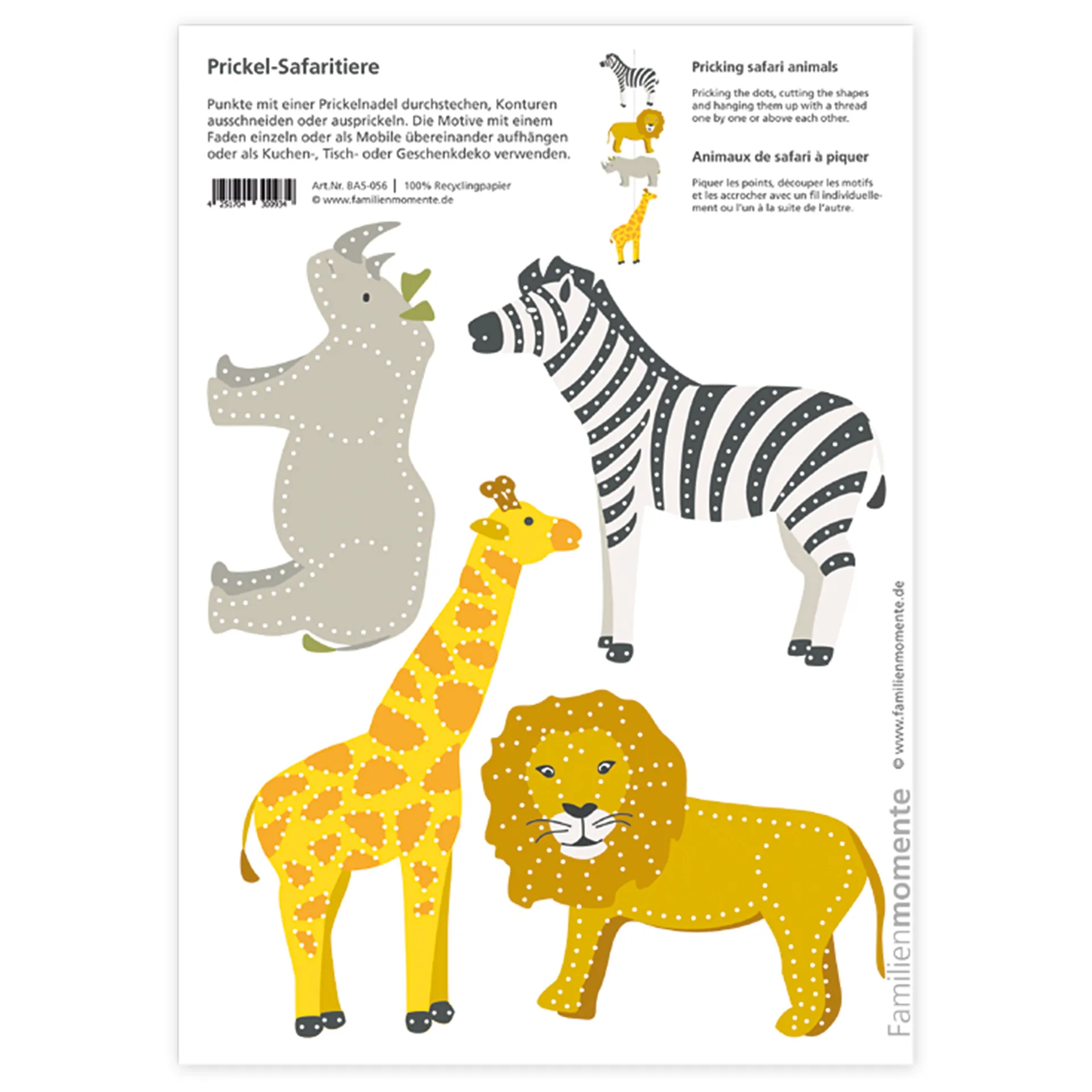 Prickelmotiv DIN A5, 10 Bögen