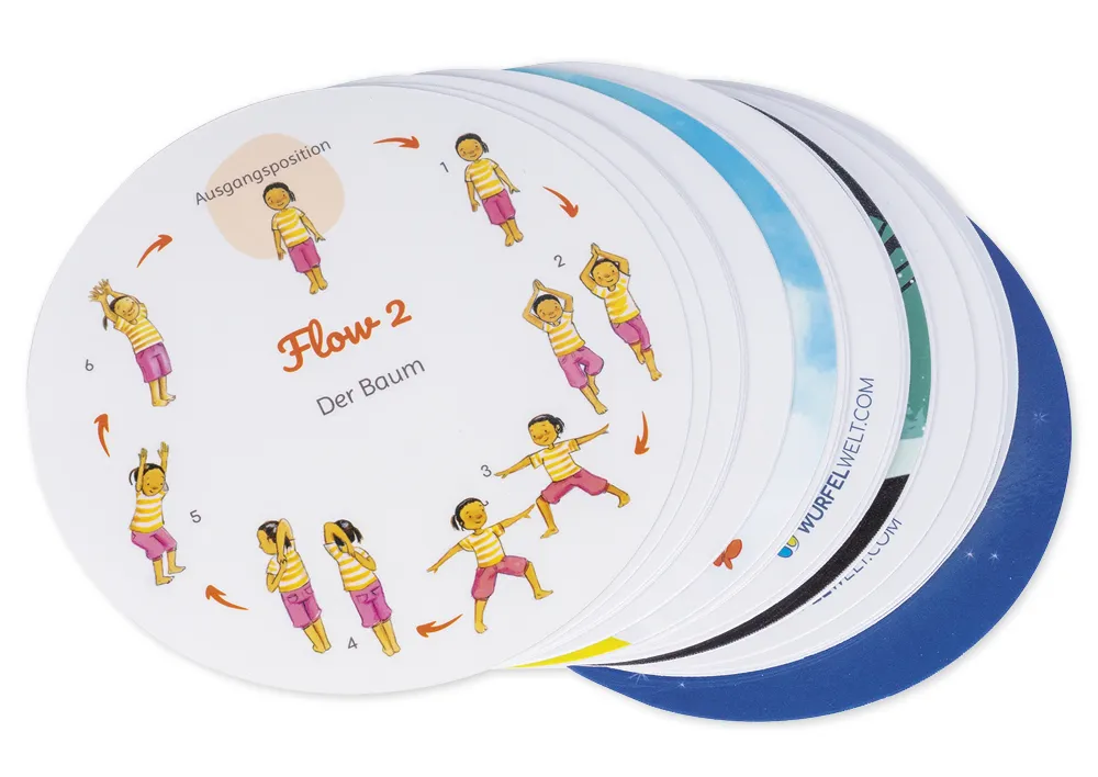 Würfelscheiben "Kinderyoga mit dem Yoga-Würfel", 42 Stück