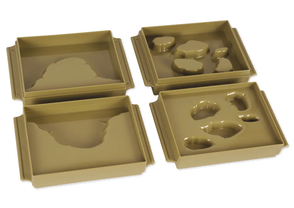 TimeTEX Schalen Land und Wasserformen, 10 Stück "Montessori Premium"