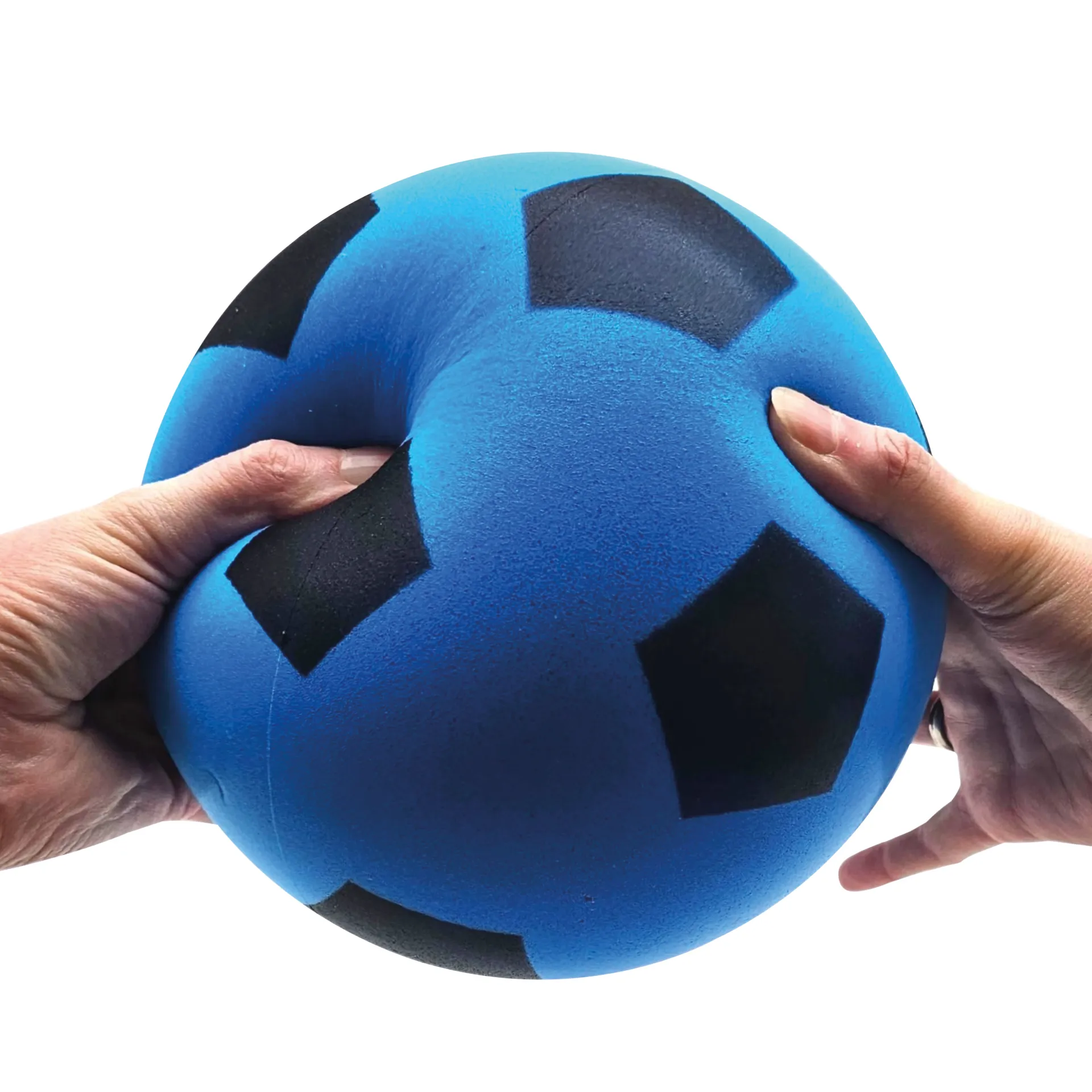 Schaumstoff-Ball, blau-schwarz, 20 cm ø