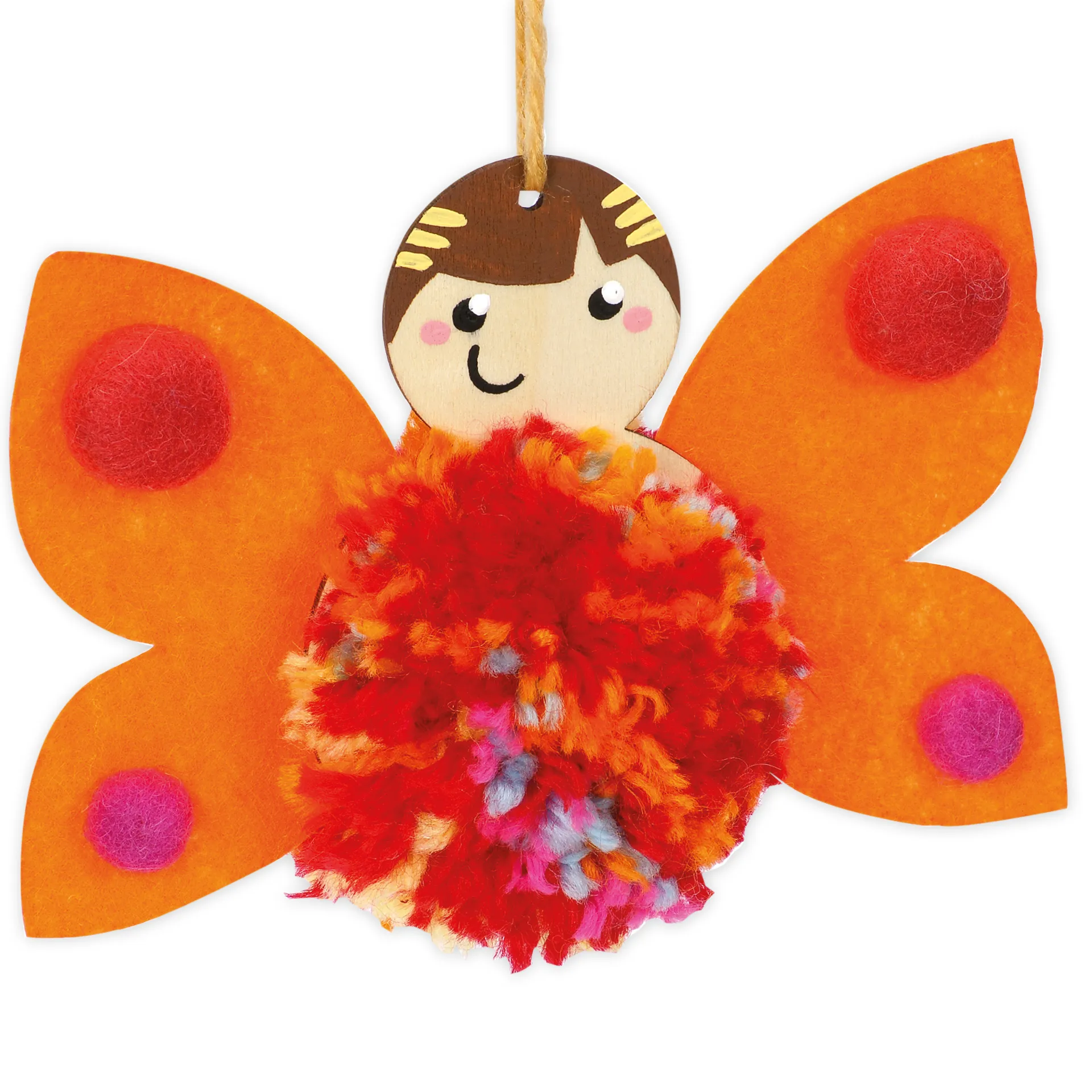 Holzanhänger für Pompons, 12-tlg.