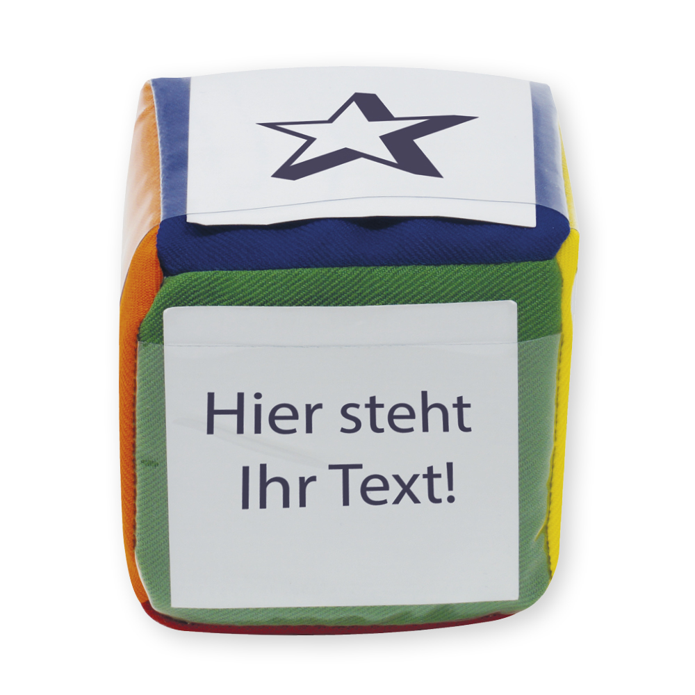 Blanko-Würfel mit Einstecktaschen 6 cm