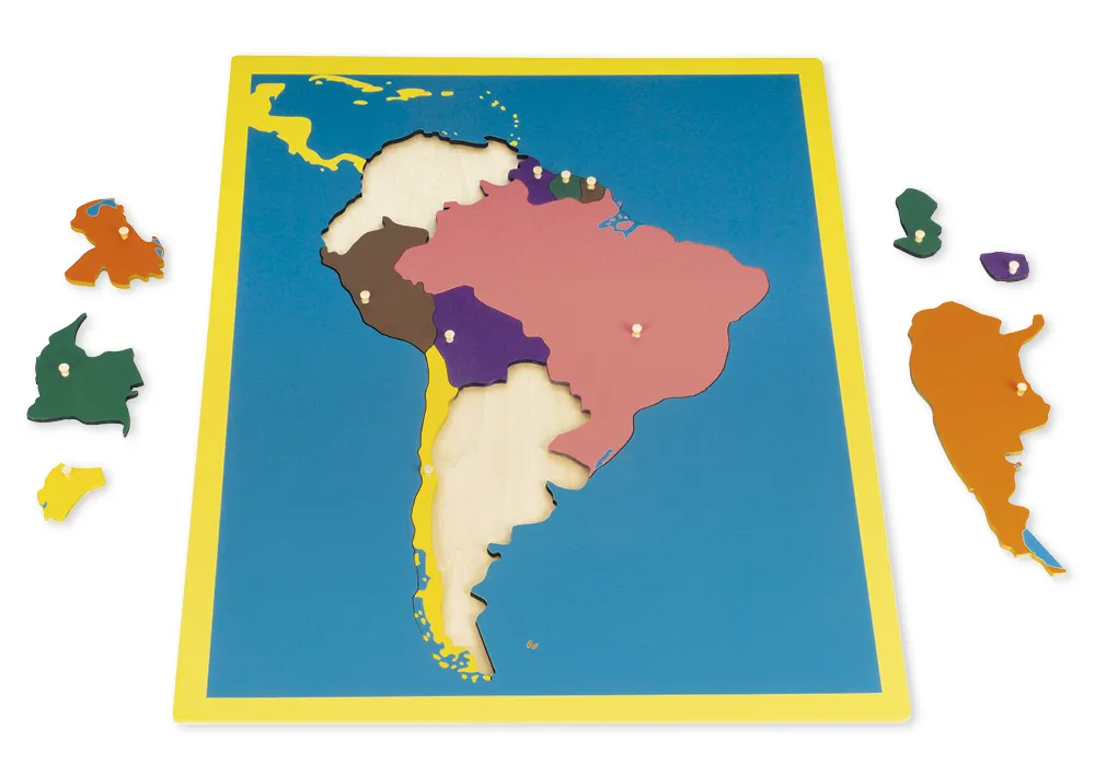 TimeTEX Puzzlekarte Südamerika "Montessori Premium"