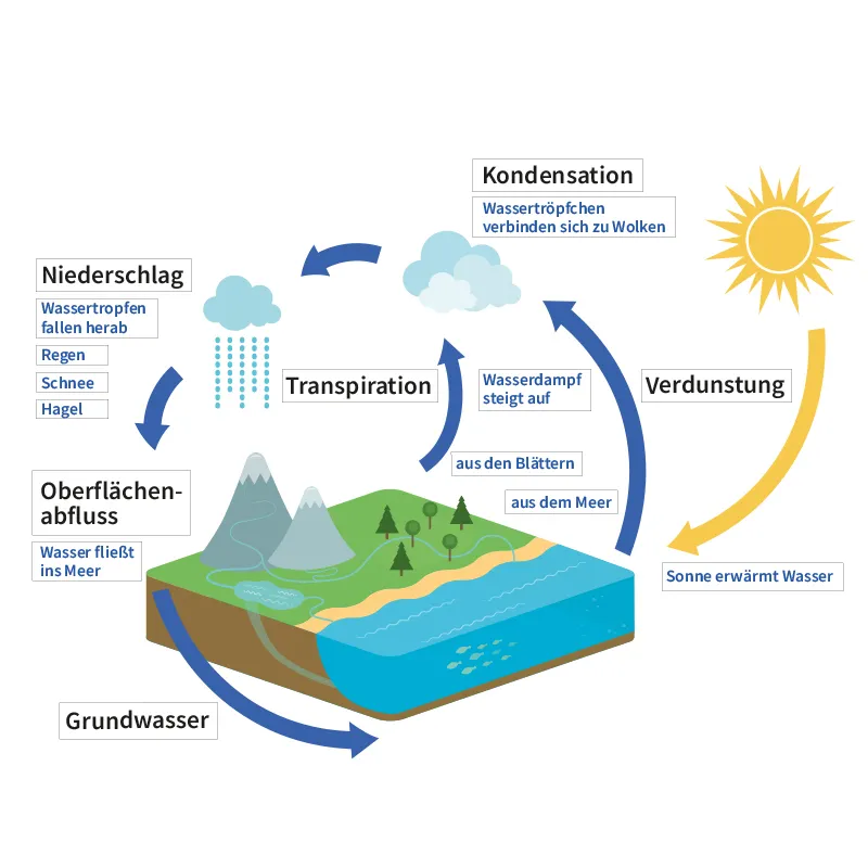 Hagemann Magnetbilder Wasserkreislauf  - Wir schützen unser Wasser