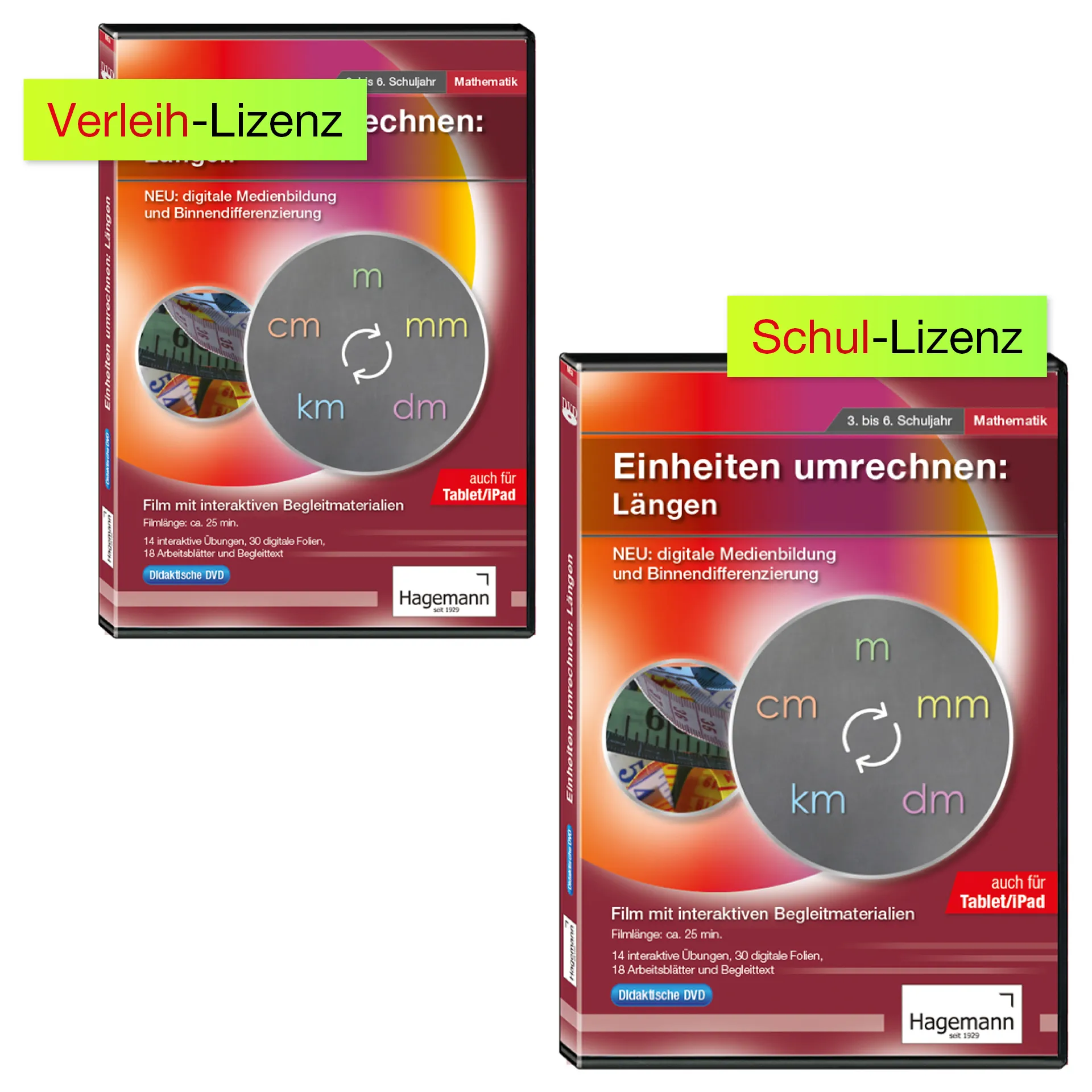 Didaktische DVD Einheiten umrechnen: Längen (tabletfähig)