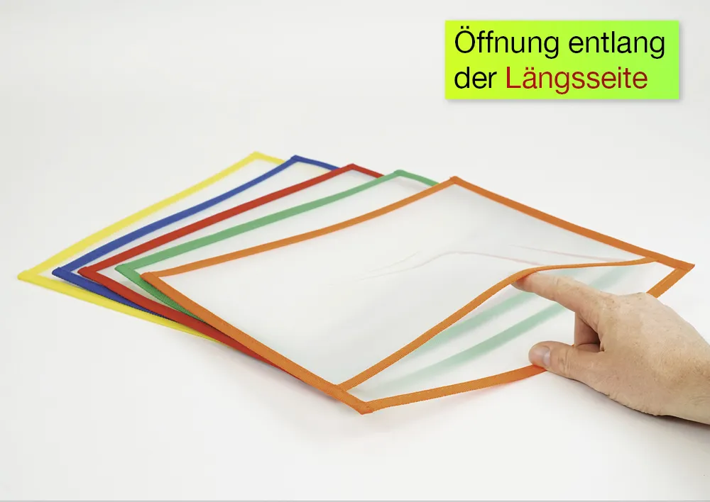 Lern- und Sammeltaschen A5-Plus quer, mit Farbeinfassung, 10-tlg.