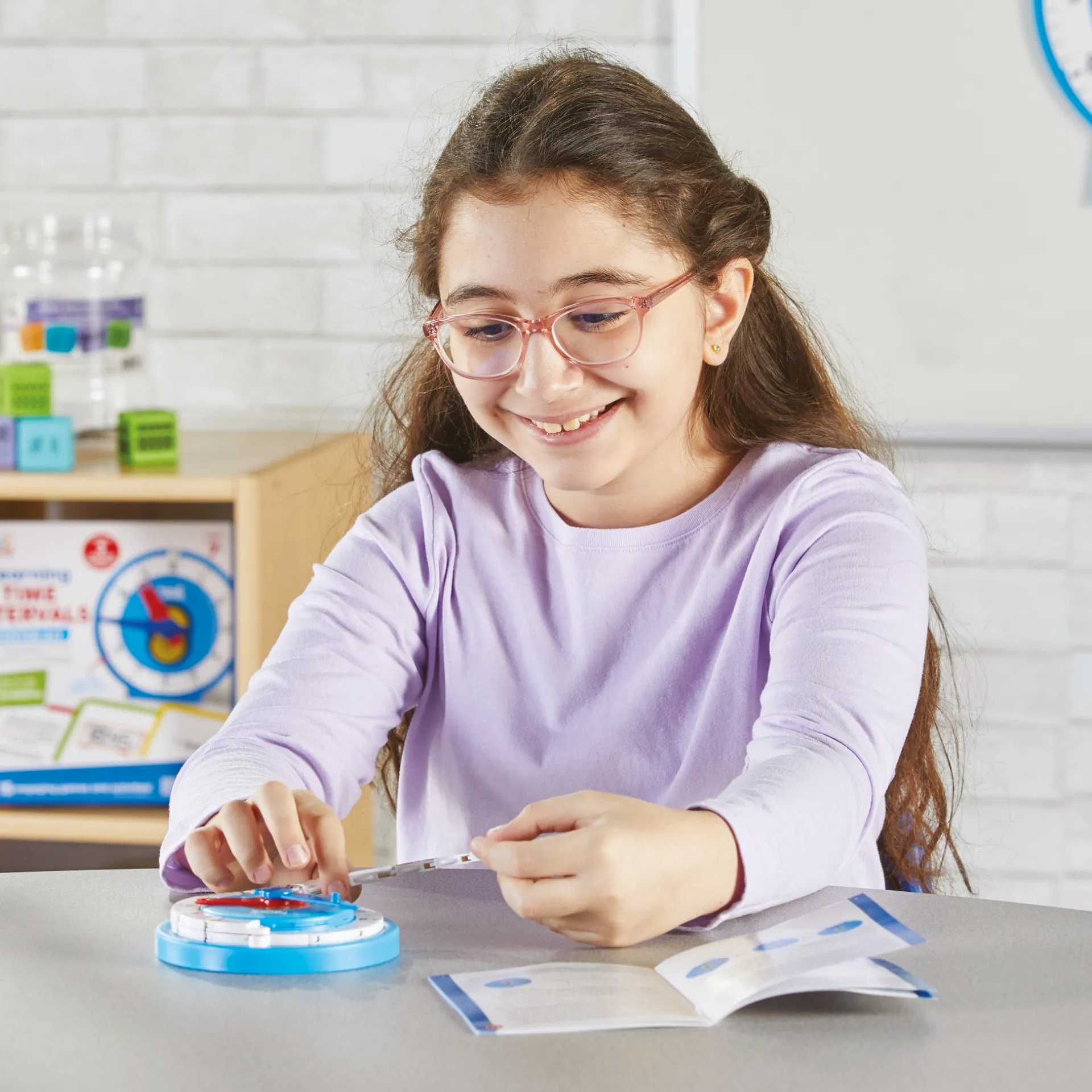 Schüler-Lern-Uhr mit Zahlenstrahl, 11 cm ø