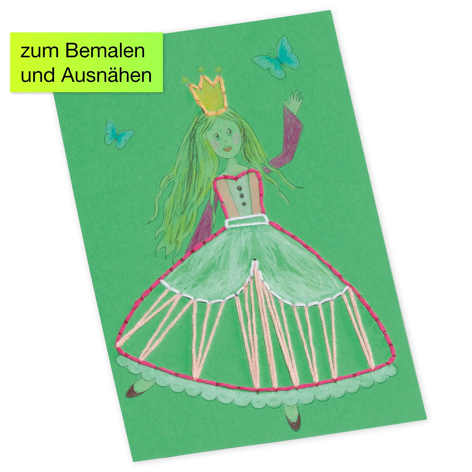 Ausnähkarten farbig mit Motiv, 11x17 cm, 50 Stück