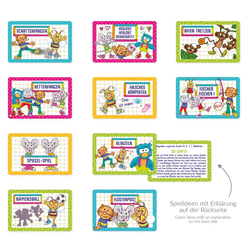 Karten-Set "20 Pausenspiele", in Metallbox