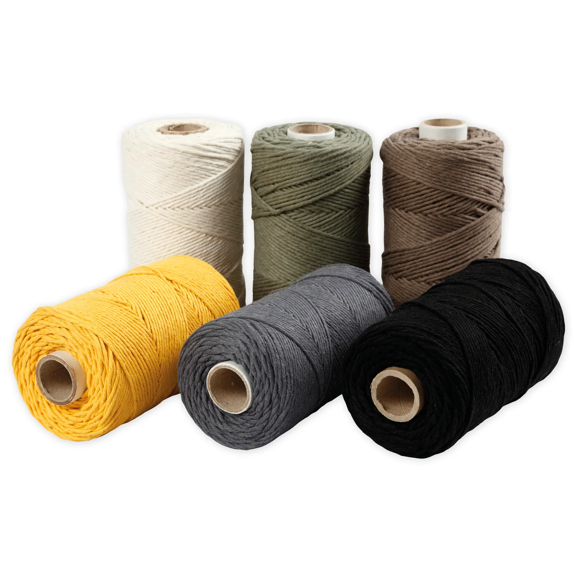 Set Makramee-Kordel 2 mm, 330 g, 6 Stück