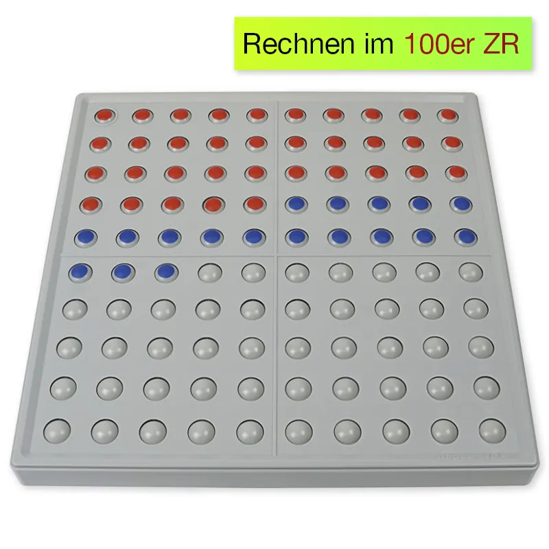 ABACO 100 tricolor rot-blau-grau, Zähl- und Rechenrahmen