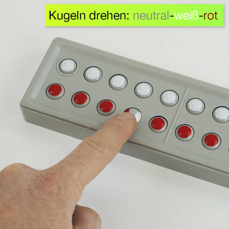 ABACO 20 tricolor rot-weiß-grau, Zähl- und Rechenrahmen