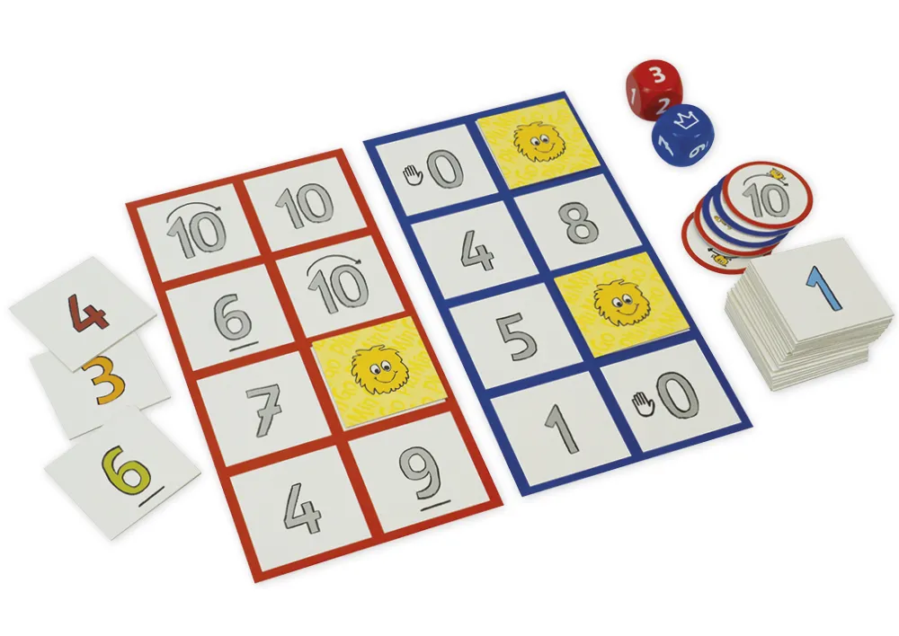 Lernspiel "PluMinGo - Plus und Minus bis 10 mit Überschreitung"